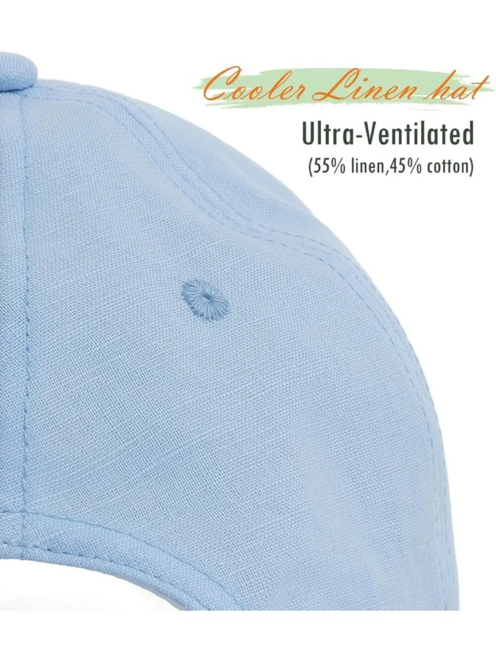 Summer Linen Cotton Baseball Cap - Ultra-Ventilated Adjustable Dad Hat for All